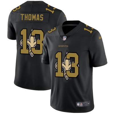 New Orleans Saints #13 Michael Thomas Men's Nike Team Logo Dual Overlap Limited NFL Jersey Black Men's